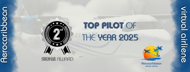 Awarded to the pilot who achieved an exceptional level of performance throughout 2025, demonstrating consistent dedication, professionalism, and a strong commitment to excellence in virtual aviation.