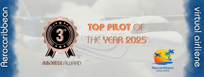 Awarded to the pilot who distinguished themselves during 2025 through remarkable effort, reliability, and enthusiasm for virtual aviation, contributing positively to the community and its operations.
